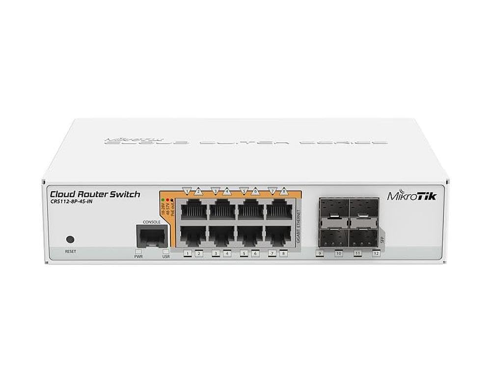 [MT-CRS112] MikroTik CRS112-8P-4S-IN PoE Switch